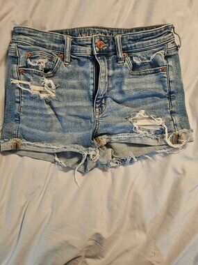 American Eagle Outfitters Distressed Denim Shorts - Women's Size 8